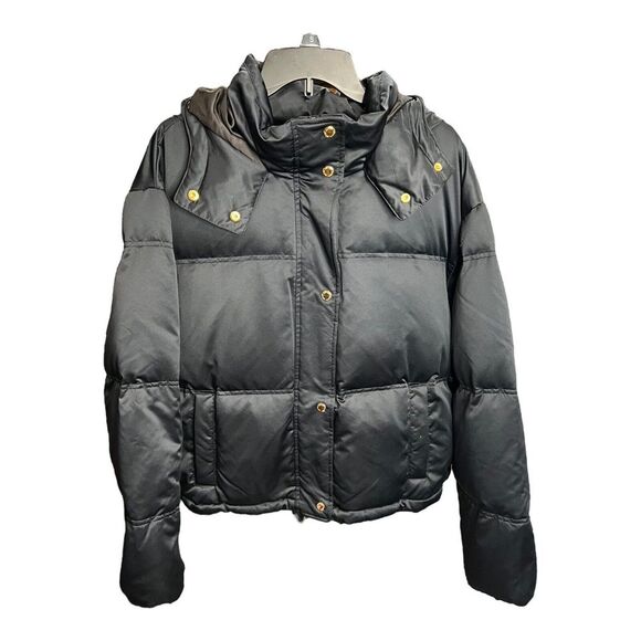 Lauren Ralph Lauren Water Repellent Black Plus Size Puffer...